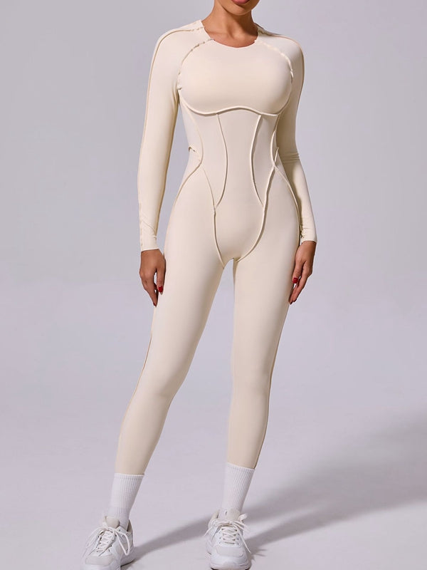 Naadmaastricht | Jumpsuit met Hartvormige Open Rug en Lange Mouwen