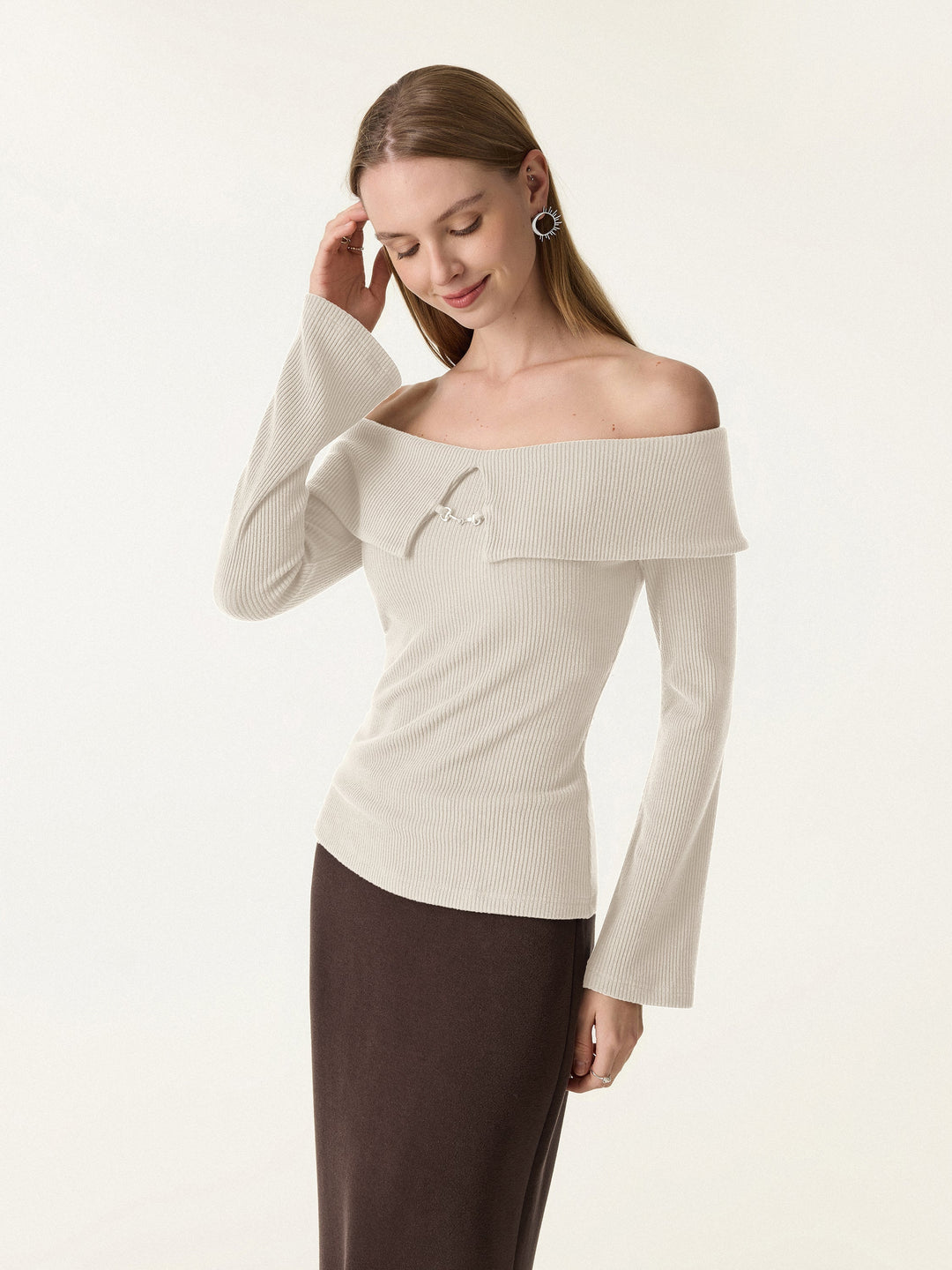 Naadmaastricht | Antislip BH met Metaalketting-Detail en Open Schouders