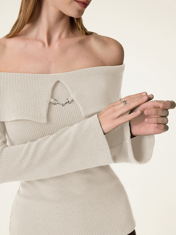 Naadmaastricht | Antislip BH met Metaalketting-Detail en Open Schouders