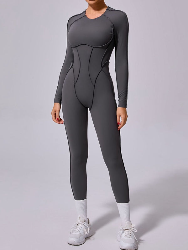 Naadmaastricht | Jumpsuit met Hartvormige Open Rug en Lange Mouwen