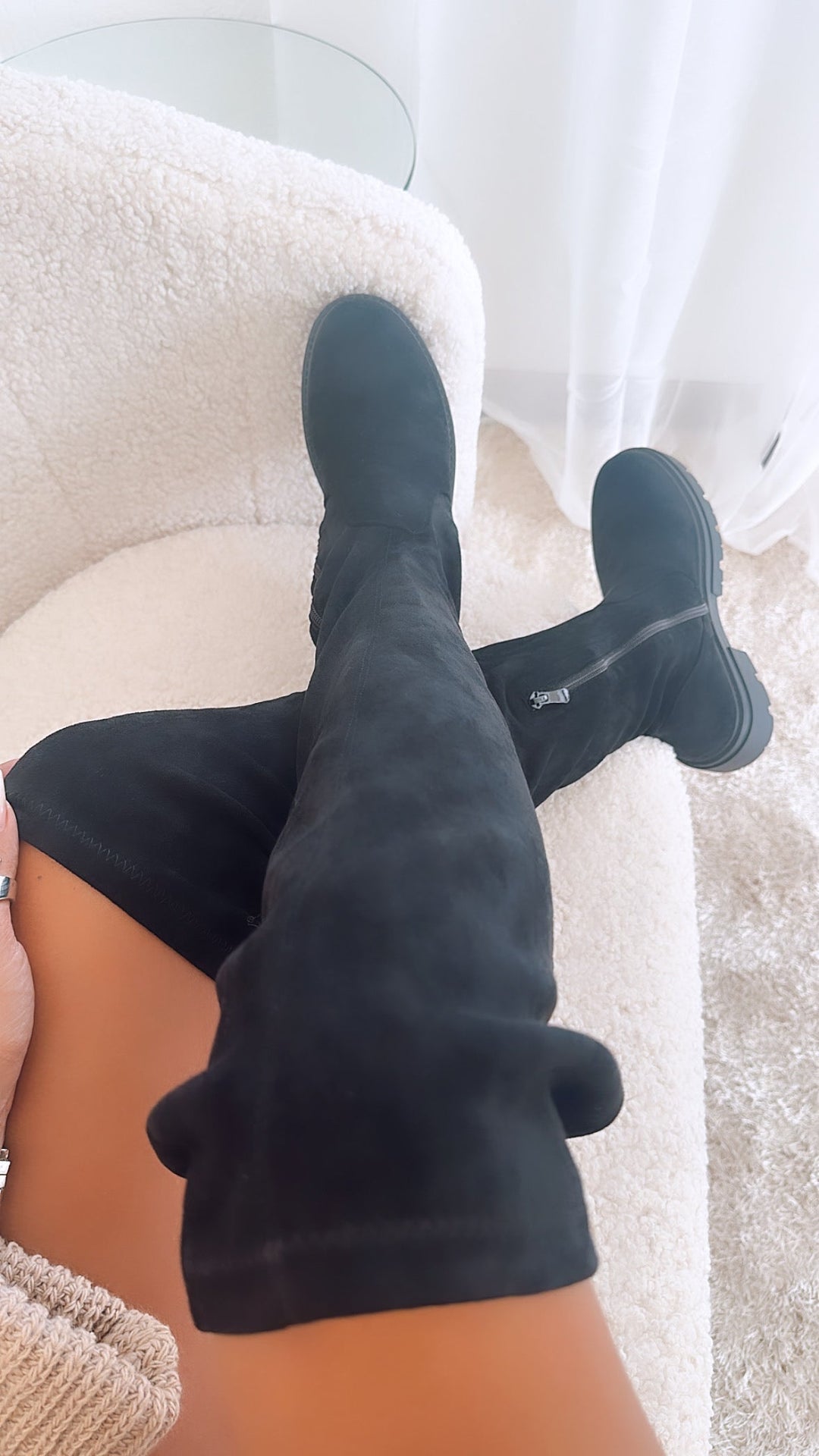 Naadmaastricht | Overknee Laarzen – Zwart