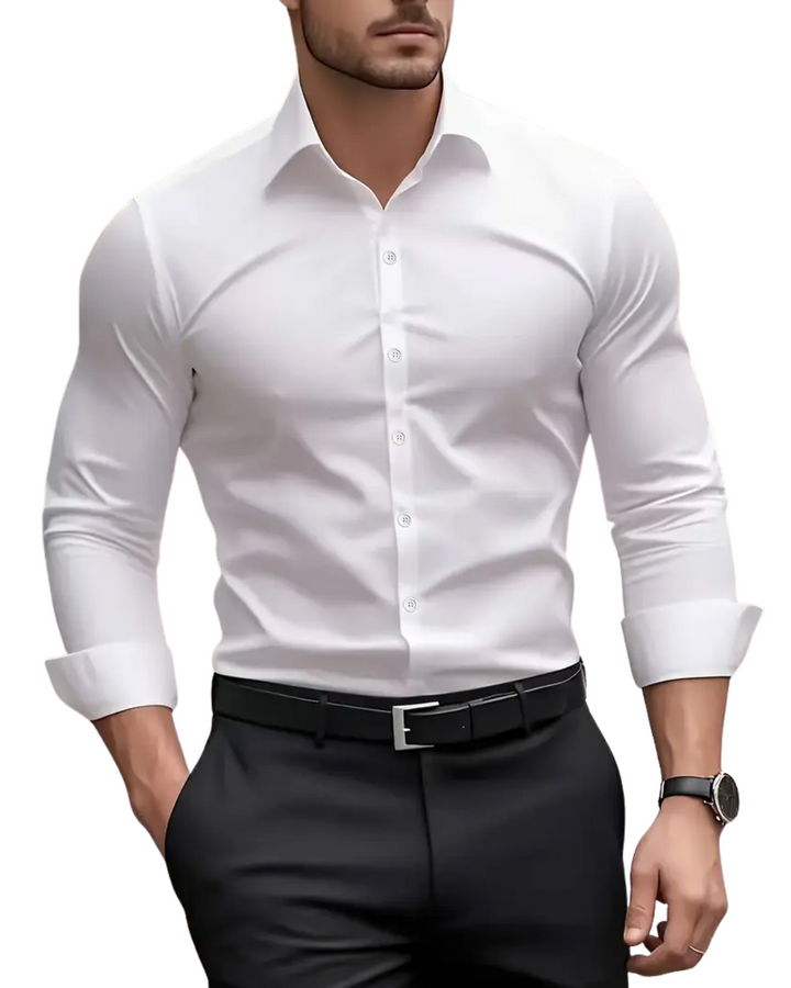 Naadmaastricht | Ademend Herenoverhemd met Lange Mouwen