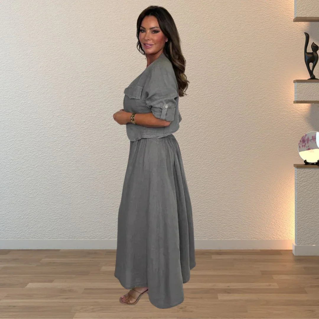 Naadmaastricht | Anelise – Katoenen Set met Strakke Snit