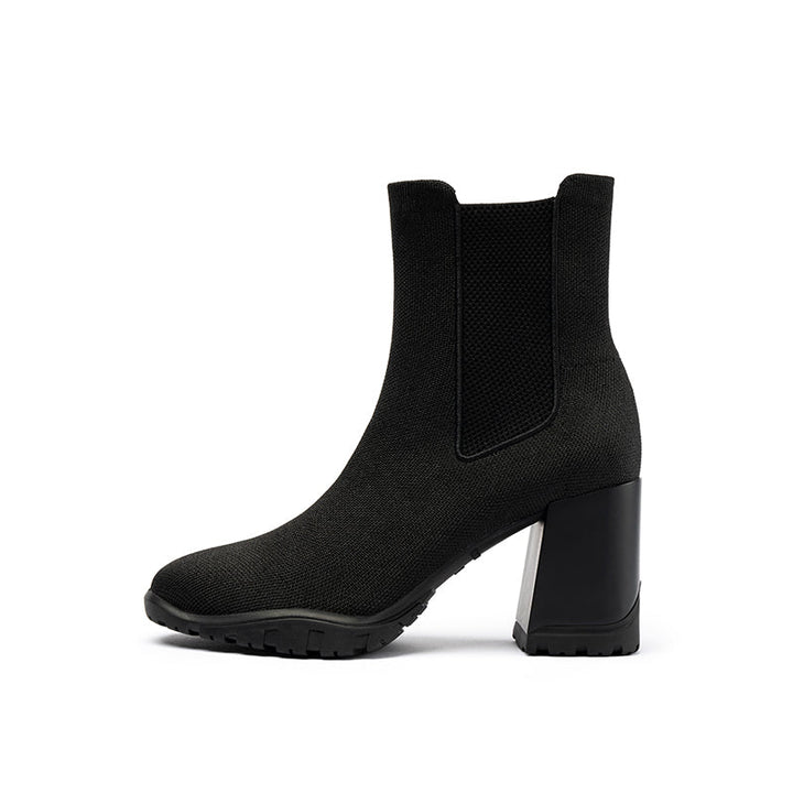 Naadmaastricht | Chelsea Enkellaarsje met 3D-Breitechniek & Blokhak