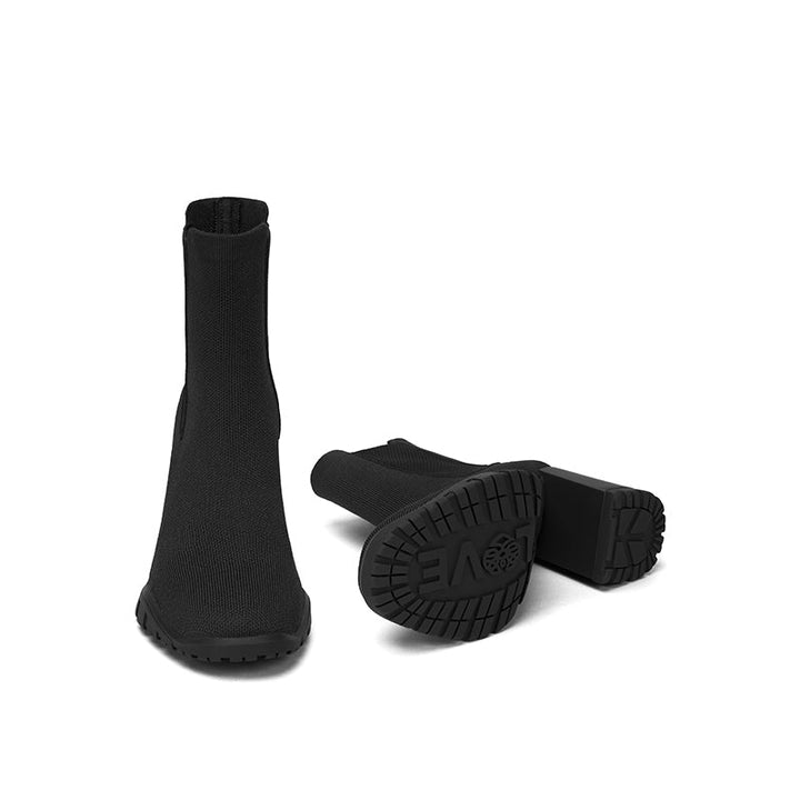 Naadmaastricht | Chelsea Enkellaarsje met 3D-Breitechniek & Blokhak