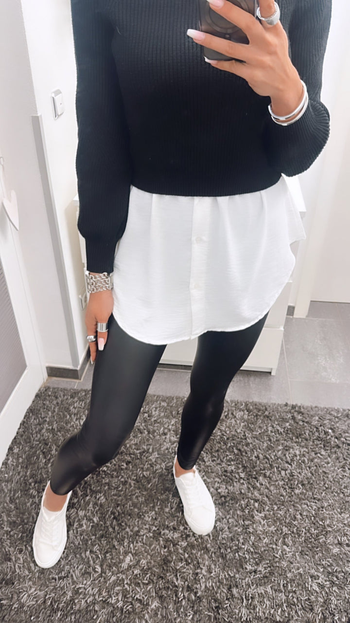 Naadmaastricht | Blouse-rok met knopen / wit