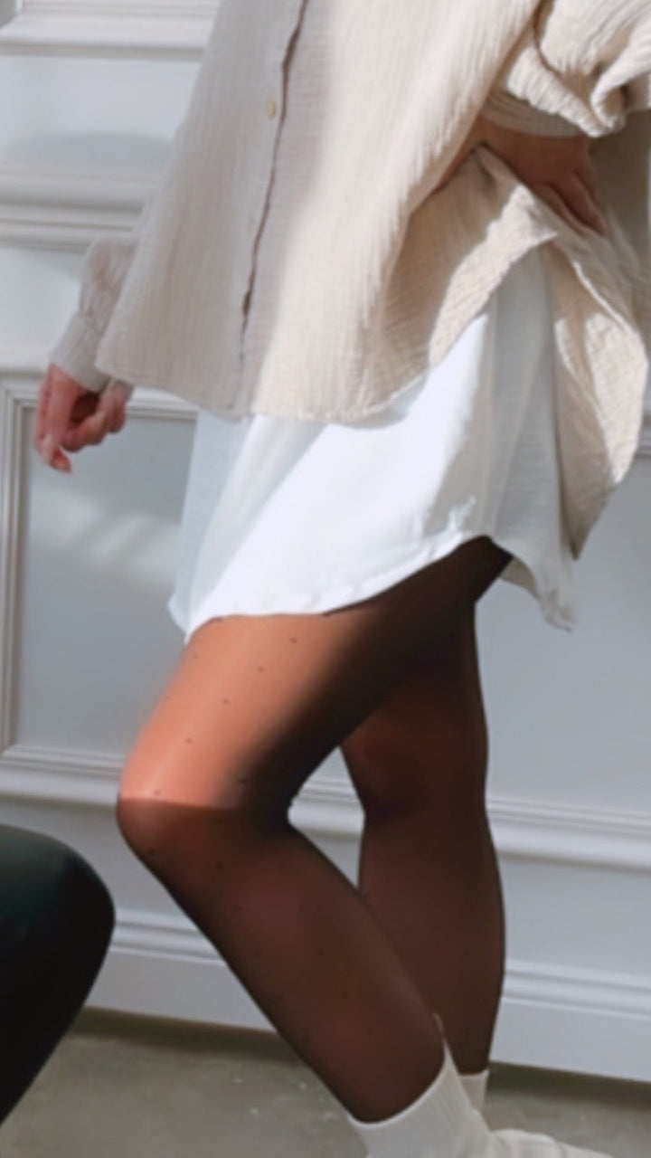 Naadmaastricht | Blouse-rok met knopen / wit