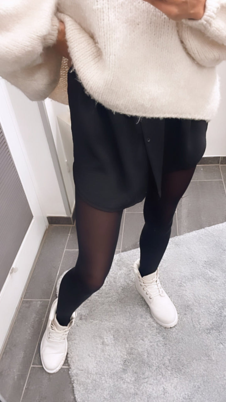 Naadmaastricht | Blouse-rok met knopen / zwart