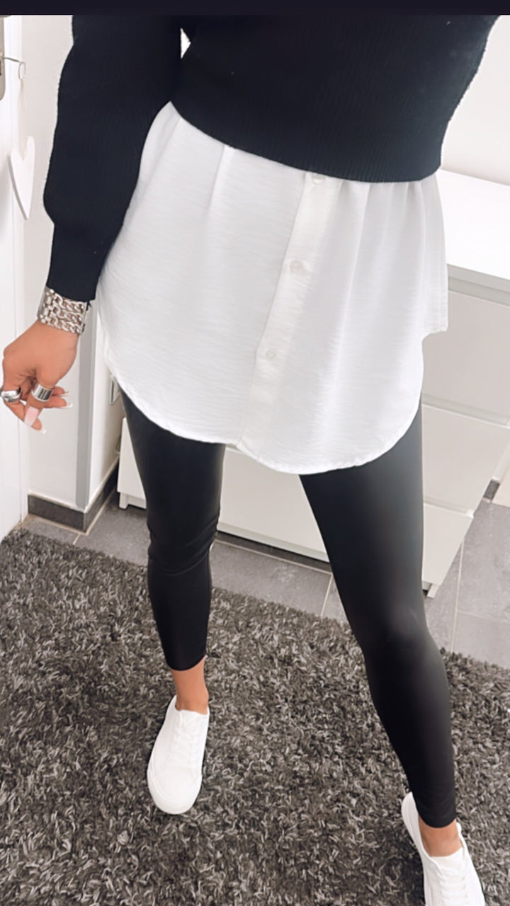 Naadmaastricht | Blouse-rok met knopen / wit