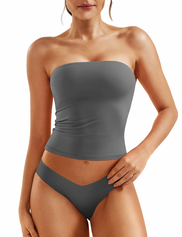 Naadmaastricht | Dubbel gevoerde tube top Sophie