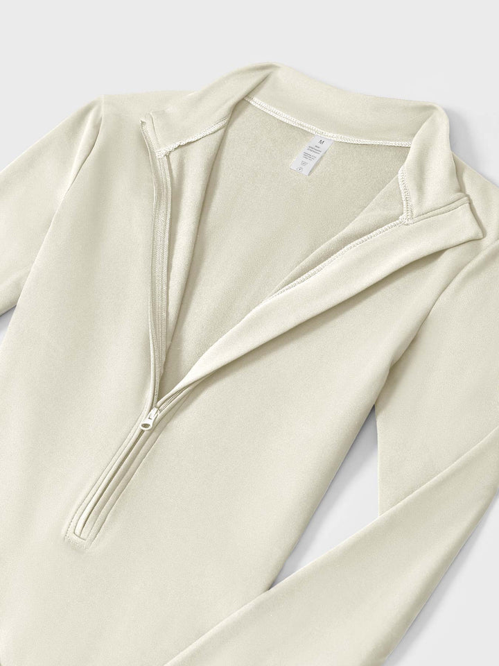 Naadmaastricht Fleece Ritssluiting Jumpsuit met Lange Mouwen