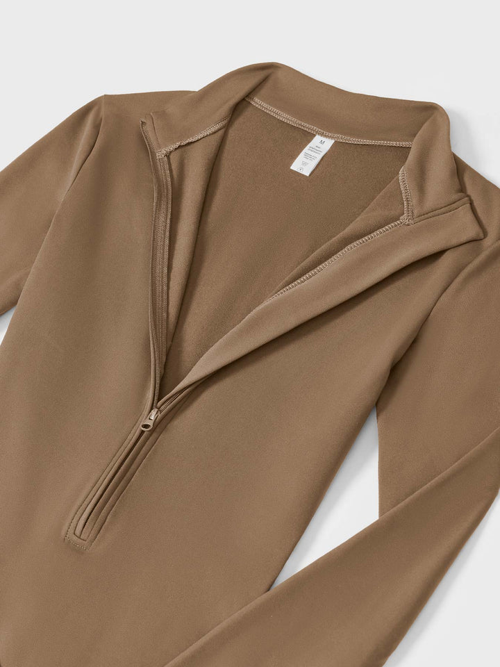 Naadmaastricht Fleece Ritssluiting Jumpsuit met Lange Mouwen