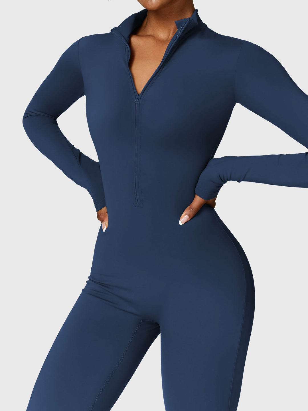 Naadmaastricht Fleece Ritssluiting Jumpsuit met Lange Mouwen