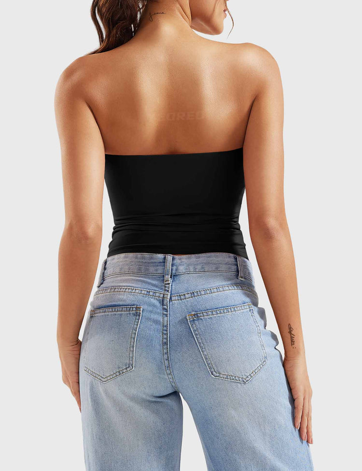 Naadmaastricht | Dubbel gevoerde tube top Sophie