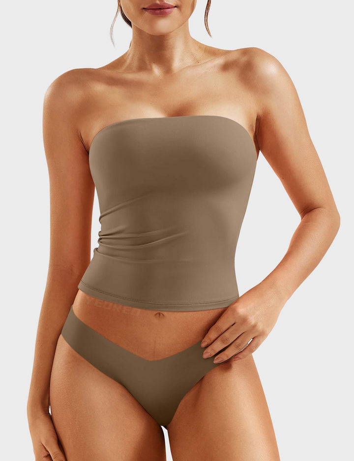 Naadmaastricht | Dubbel gevoerde tube top Sophie