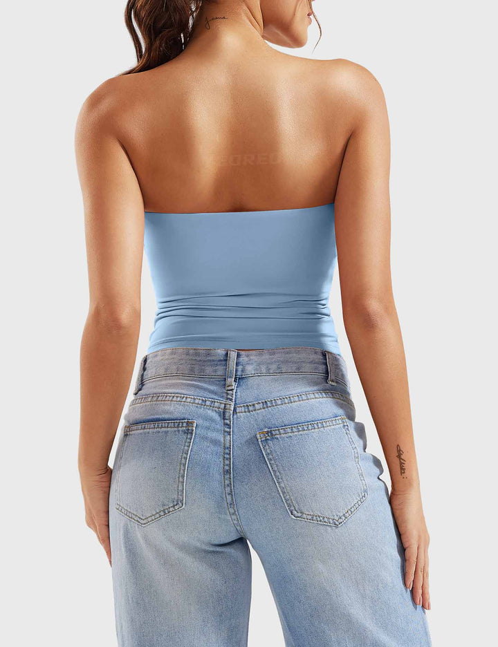 Naadmaastricht | Dubbel gevoerde tube top Sophie