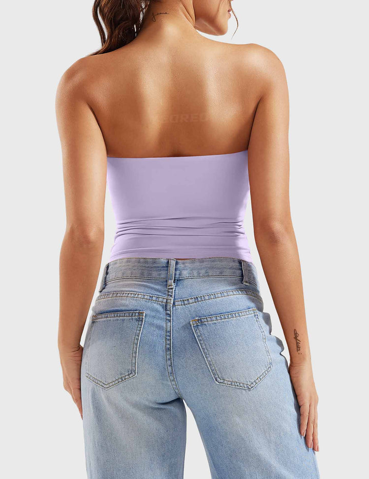 Naadmaastricht | Dubbel gevoerde tube top Sophie