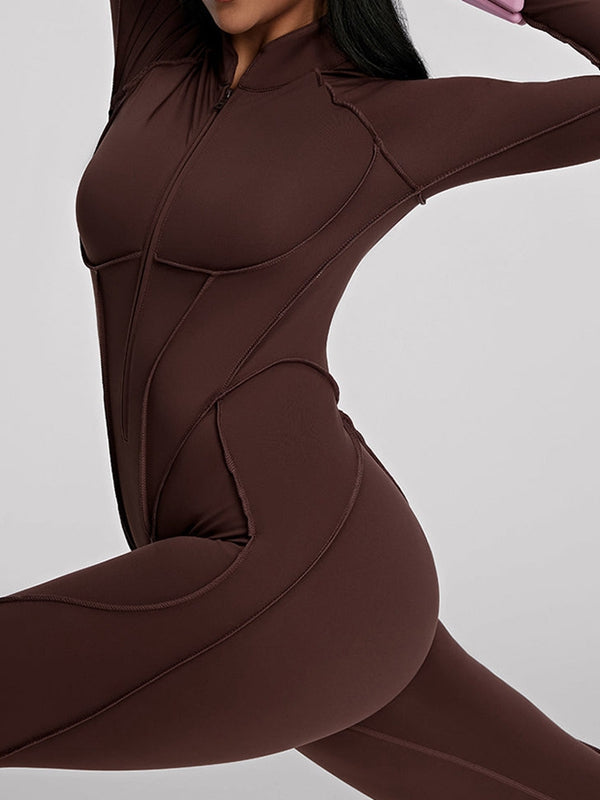 Naadmaastricht | Jumpsuit met Ritssluiting en Gestikte Details