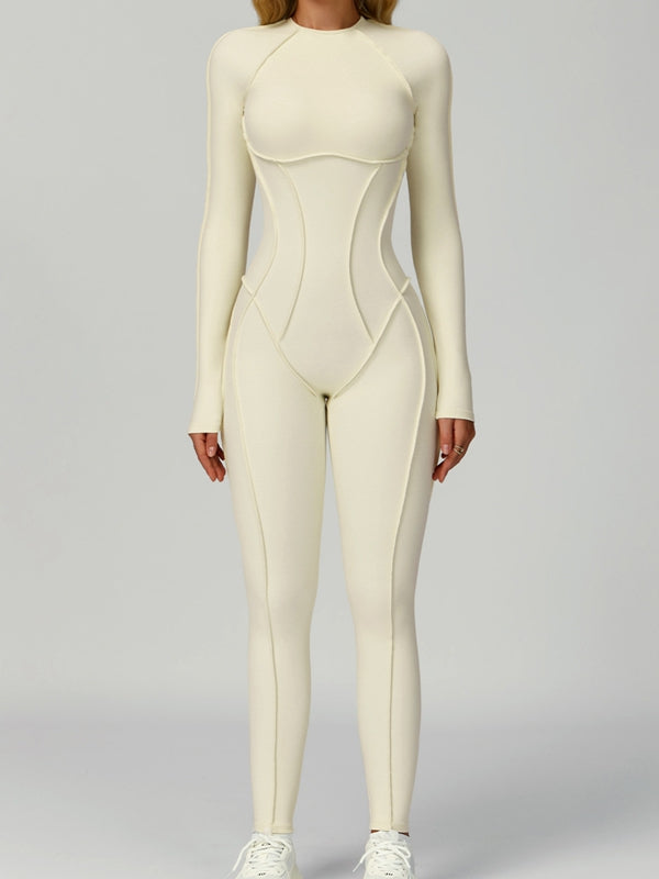 Naadmaastricht | Jumpsuit met Hartvormige Open Rug en Lange Mouwen