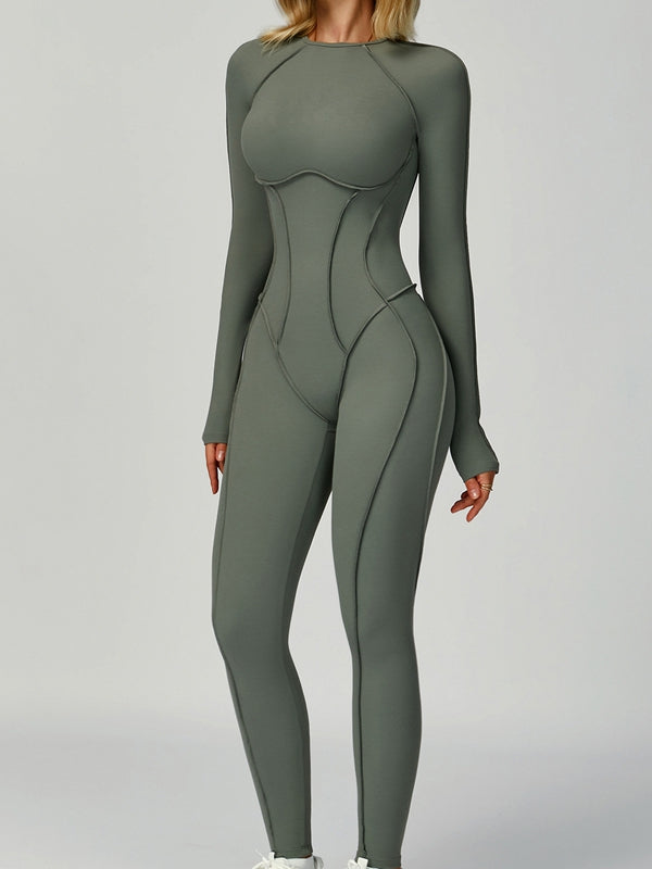 Naadmaastricht | Jumpsuit met Hartvormige Open Rug en Lange Mouwen