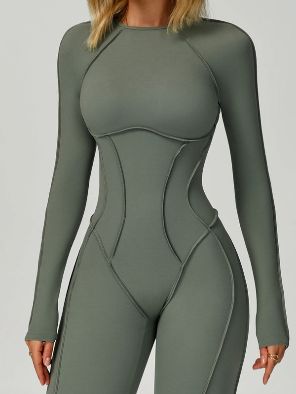 Naadmaastricht | Jumpsuit met Hartvormige Open Rug en Lange Mouwen