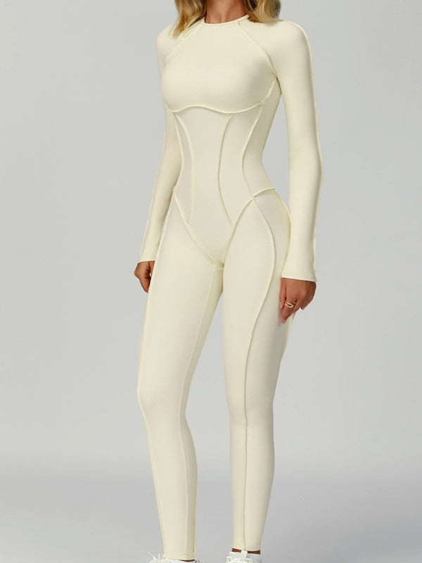 Naadmaastricht | Jumpsuit met Hartvormige Open Rug en Lange Mouwen