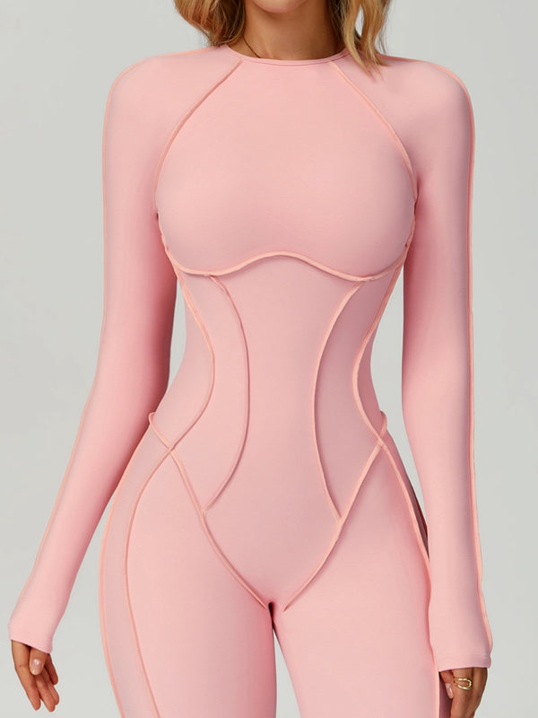 Naadmaastricht | Jumpsuit met Hartvormige Open Rug en Lange Mouwen