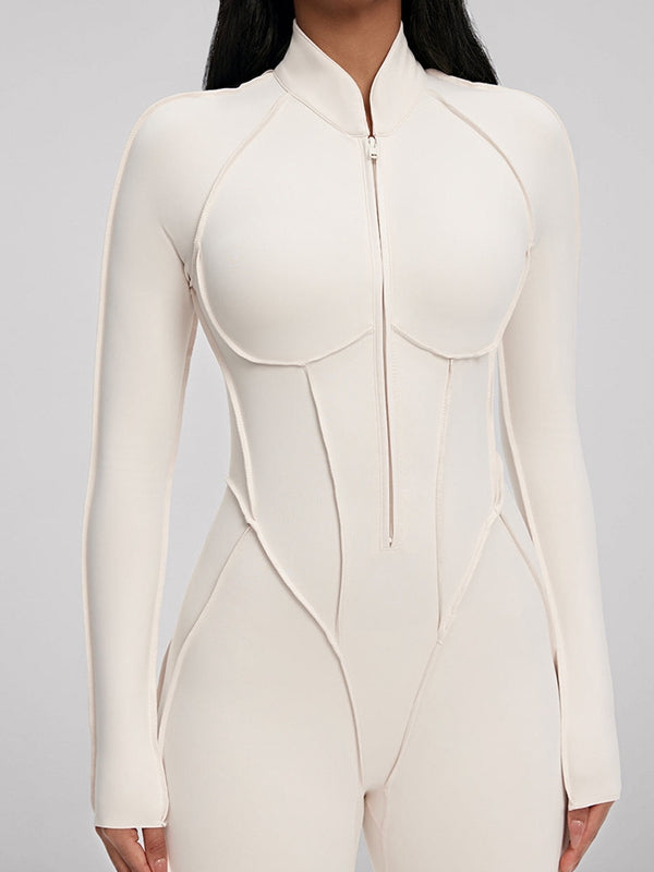 Naadmaastricht | Jumpsuit met Ritssluiting en Gestikte Details