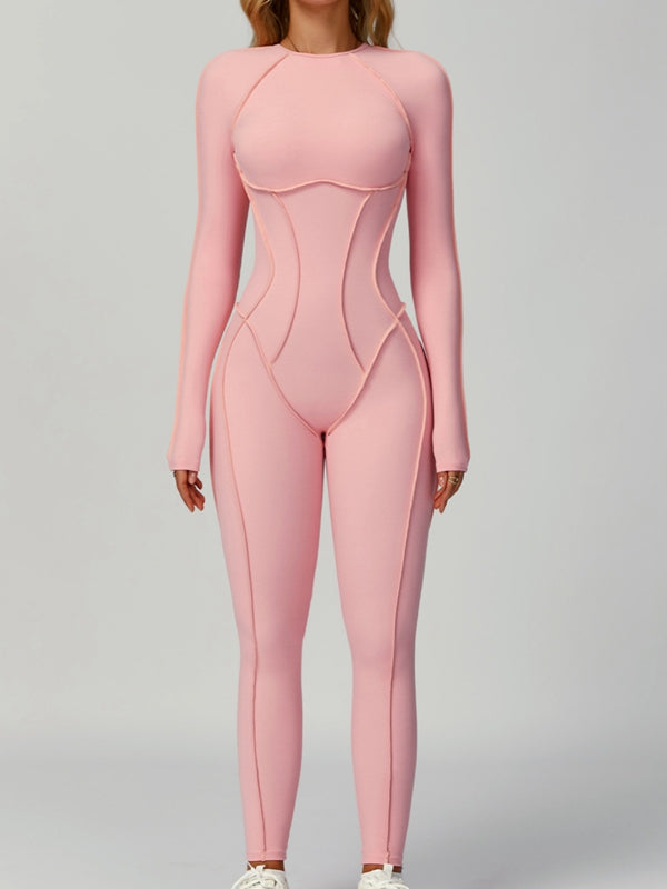 Naadmaastricht | Jumpsuit met Hartvormige Open Rug en Lange Mouwen